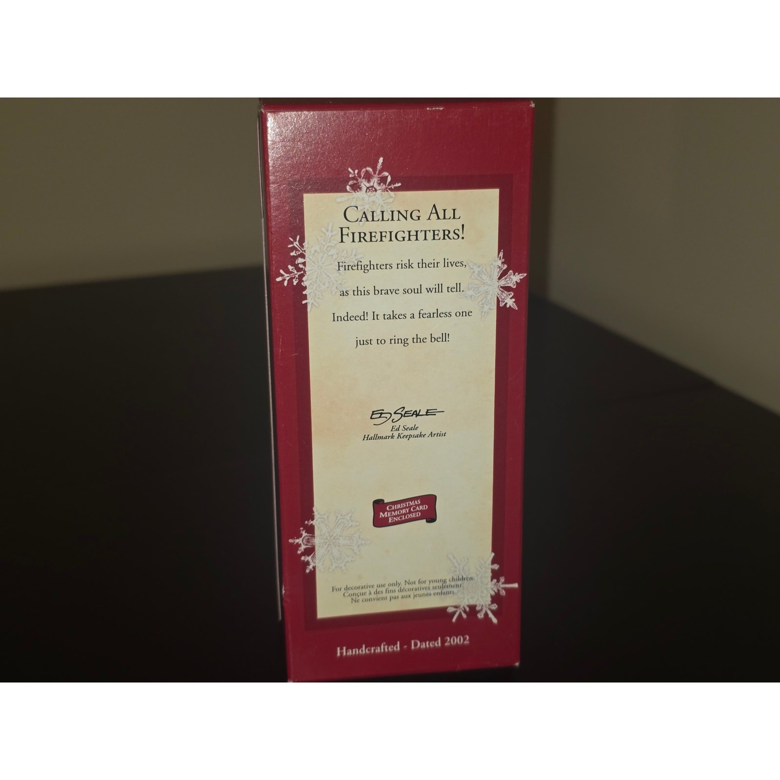 Hallmark Keepsake Ornament 2002 Calling All Firefighters Ed Seale QX8746 New