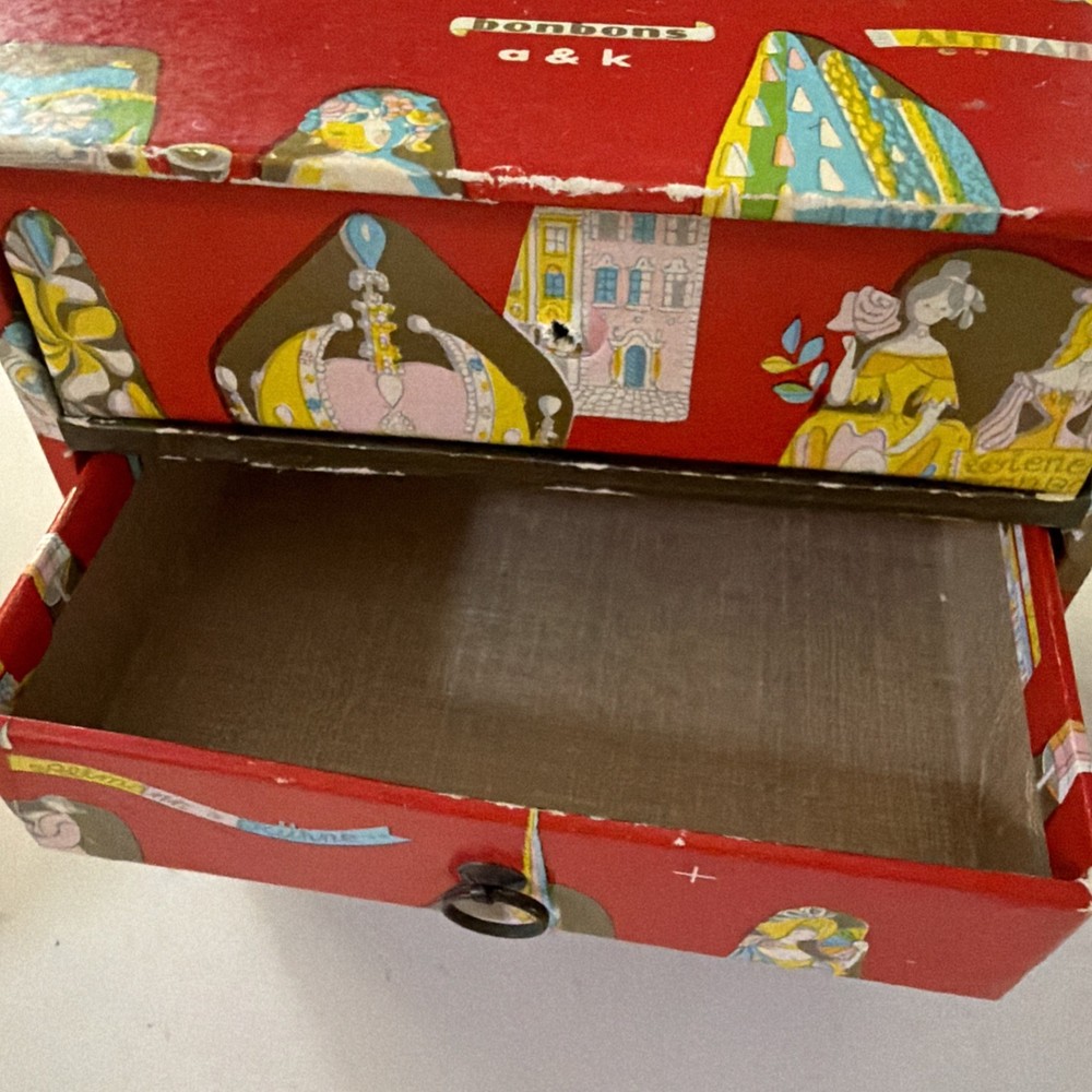 1986 Austrian Altmann & Kuhne Candy Container 3 Shelf Box Tiny Box