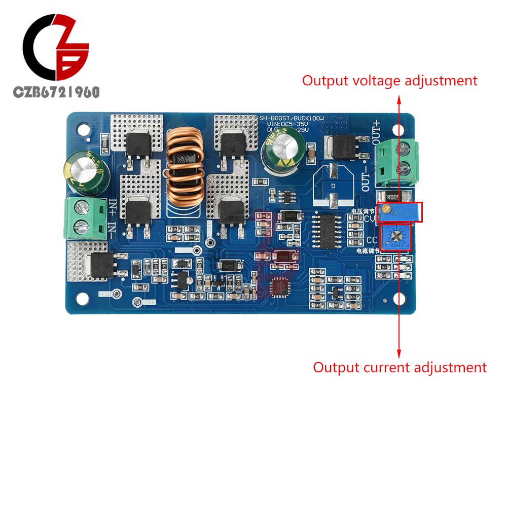 5-35V 10A DC-DC Auto Boost Buck Module CC-CV Battery Charging LED Driver Module