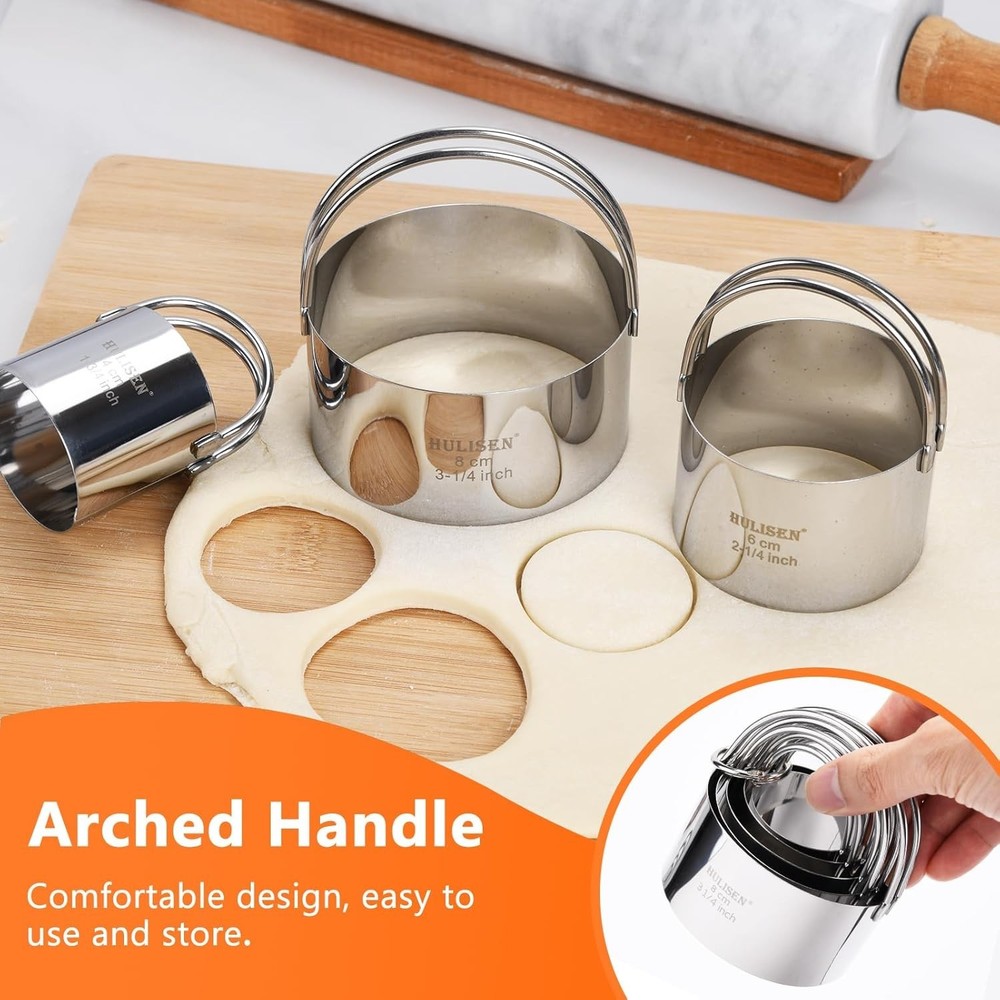 Biscuit Cutter Set Pastry Scraper Dough Blender Flour Duster Baking Tools