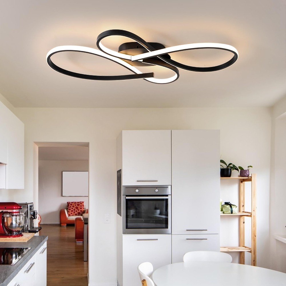 Modern LED Ceiling Light, Dimmable LED Chandelier Flush Mount Ceiling Lights,...