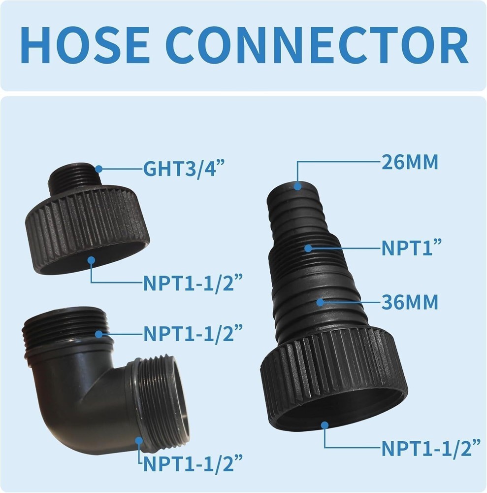 1.6 HP Sump Pump Submersible with Automatic Float Switch 4858GPH Transfer Pump