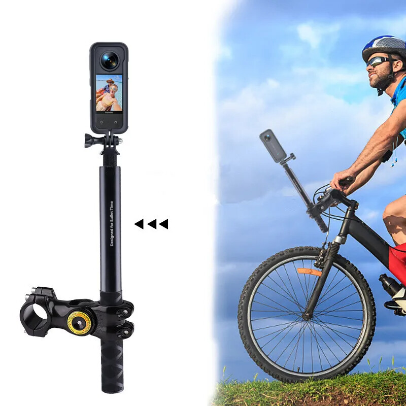 Mount for Gopro DJI Insta360 Motorcycle Bike Invisible Selfie Stick Handlebar CA