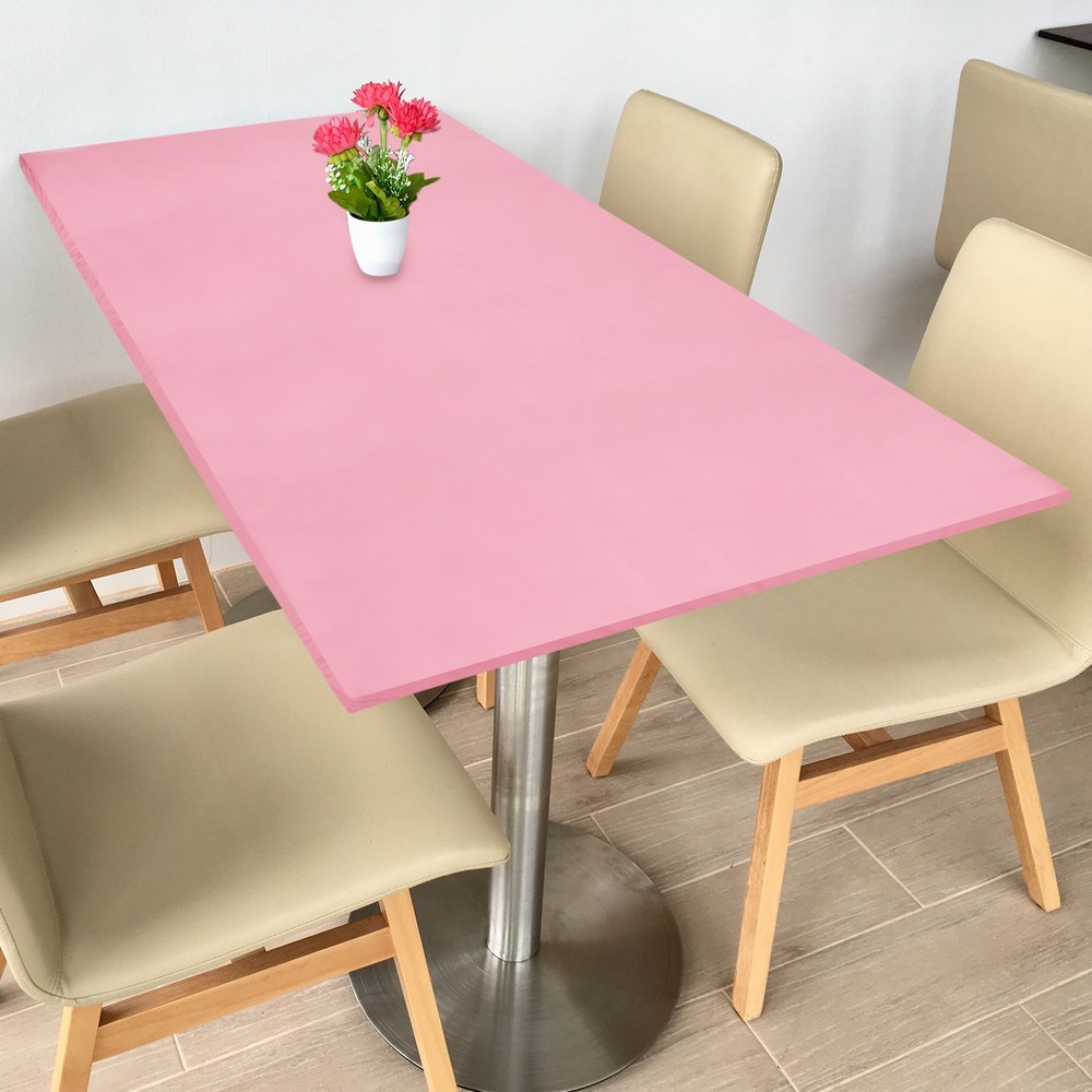 Fitted Tablecloth Fit 4ft Rectangle Table, Table Cover (48"x23", Dark Pink)