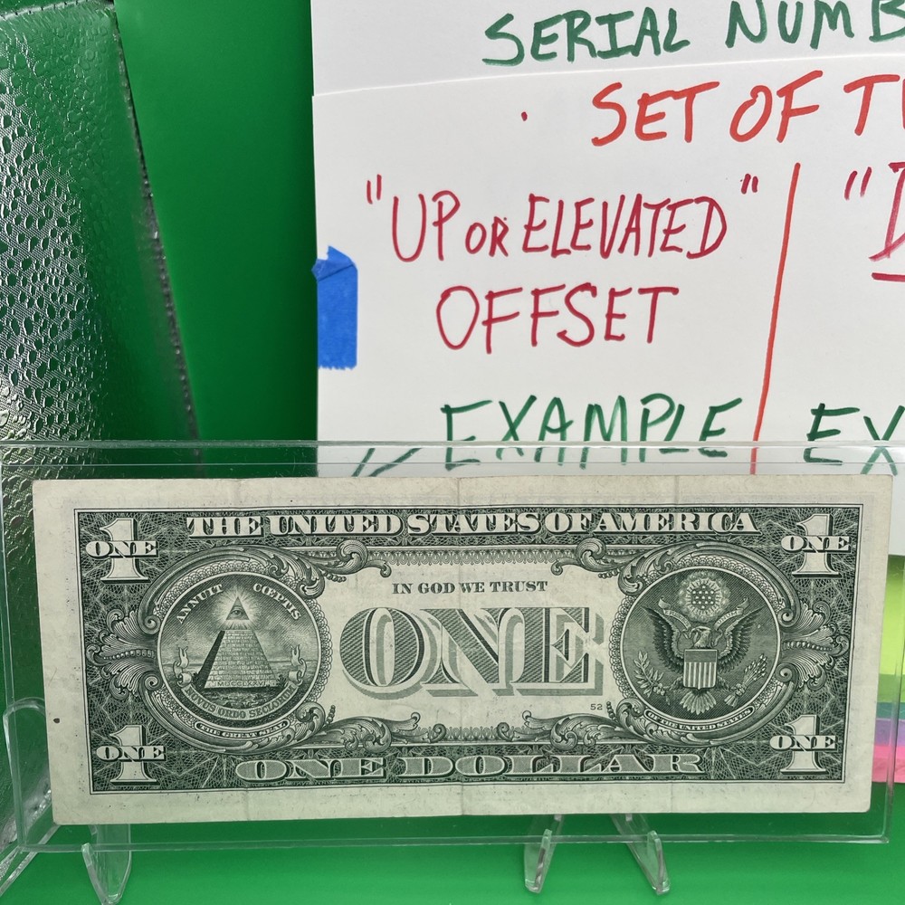 OFFSET THIRD PRINT ERROR Serial #’s & Treasury Seal MISALIGNED SET OF TWO 💵💵