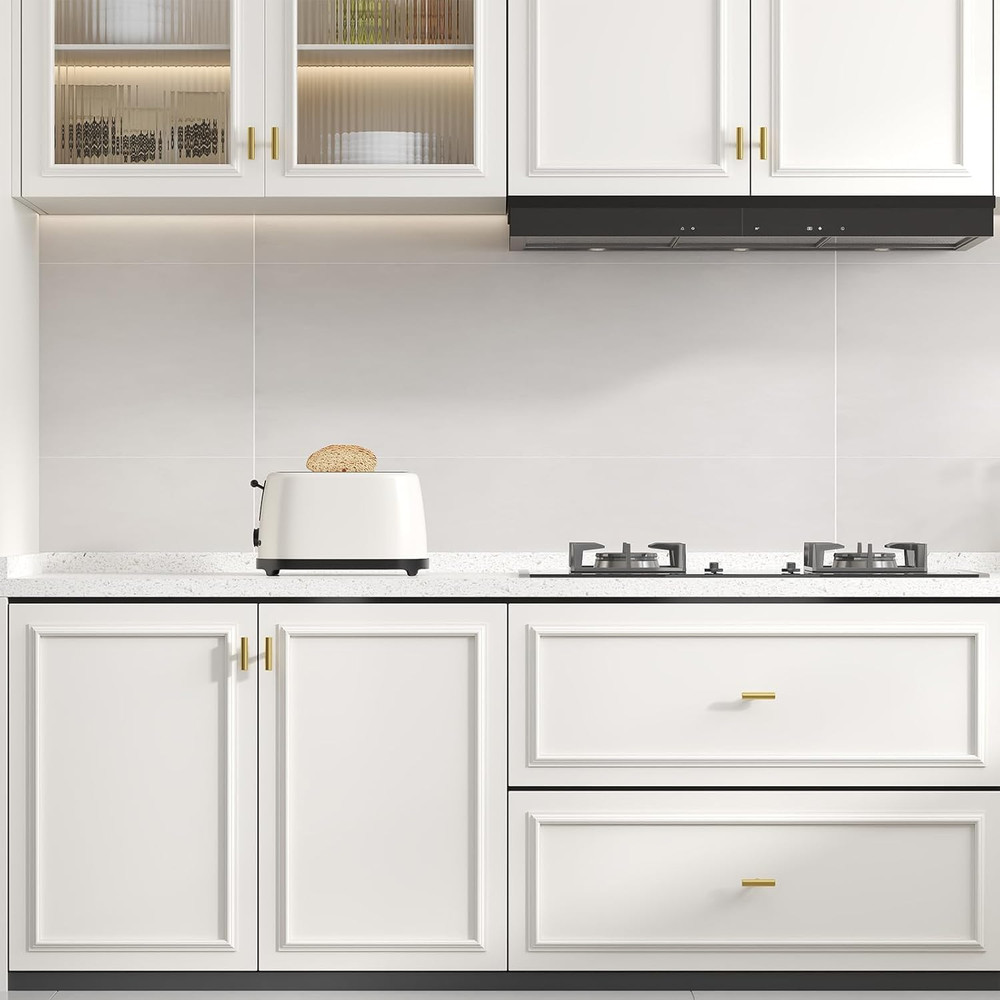 10 Pack Gold Cabinet Knobs Brushed Brass Drawer Knobs Gold Dresser Hardware - LS