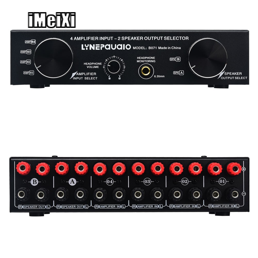 4in 2out/2in 4out Passive Amplifier Speaker Selector Switcher Audio Distributor