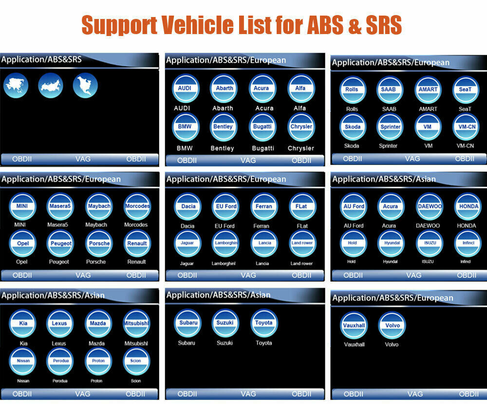 ANCEL AD610 Plus OBD2 Scanner Code Reader SAS SRS Code Reader ABS Check Engine