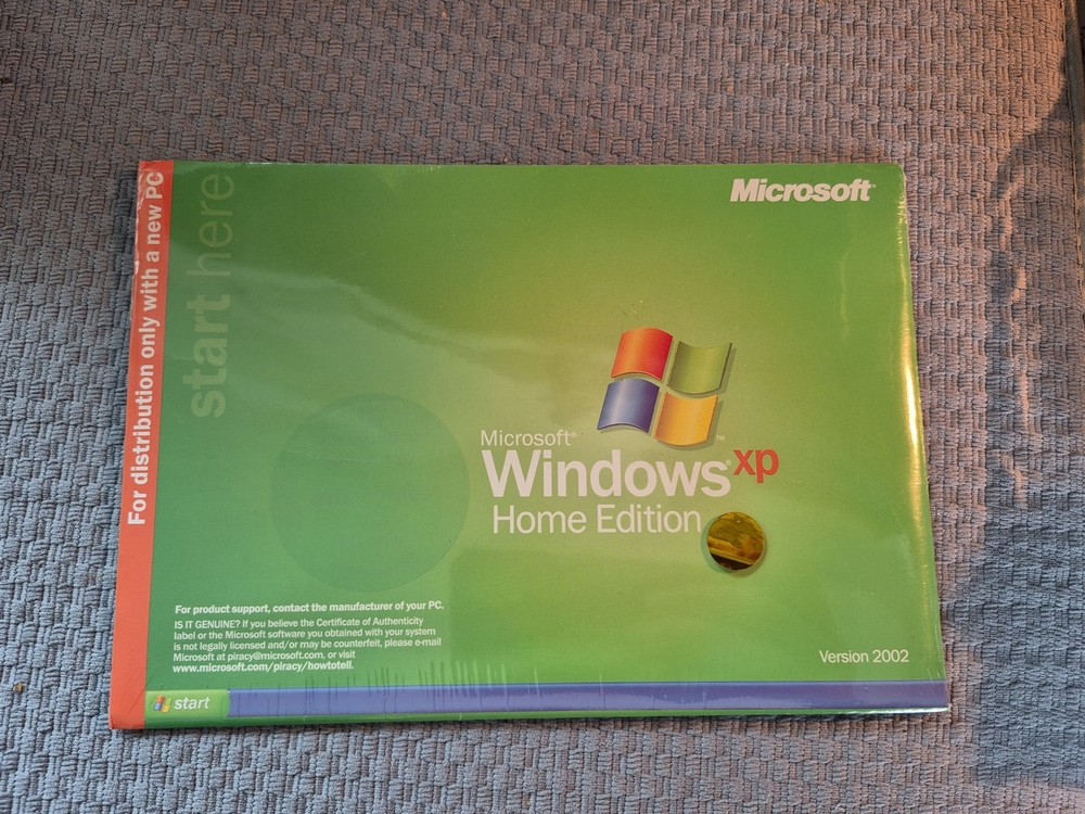Microsoft Windows XP Home Edition Ver 2002 PC Software NIP NEW Sealed E-Machines