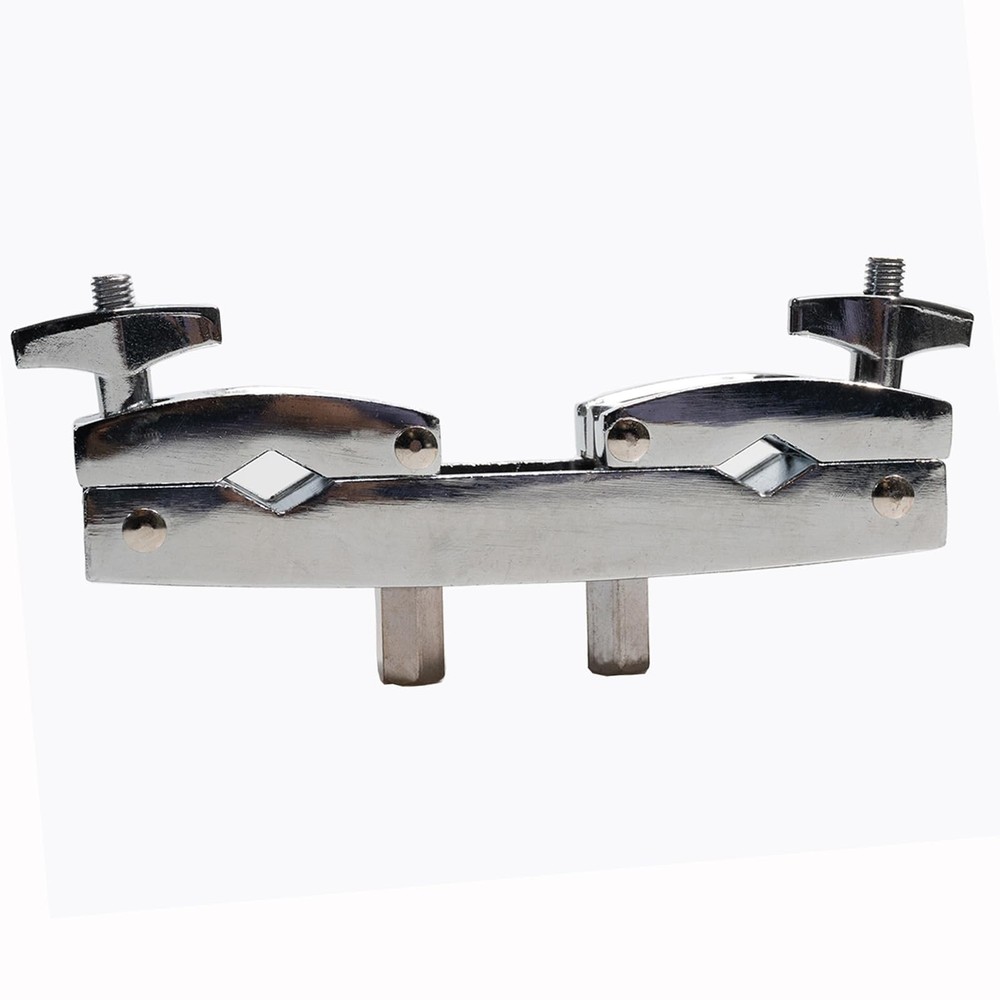 Silver Cymbal Stand Multi-Clamp Drum Mount Holder Adjustable Quick Release