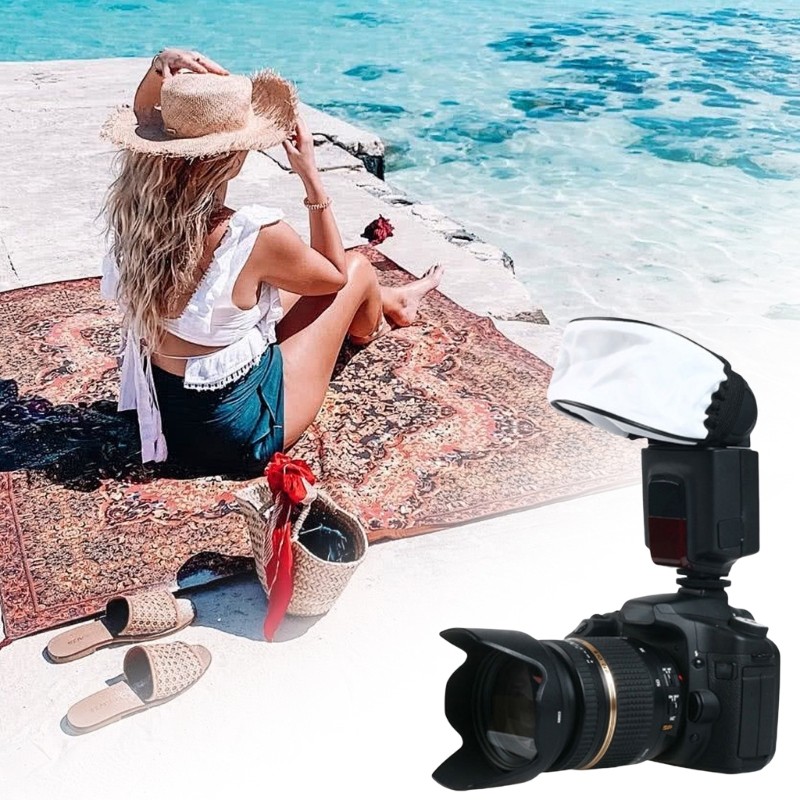Soft Light Camera Flashes Bounce Diffuser Caps for Indoor and Shots