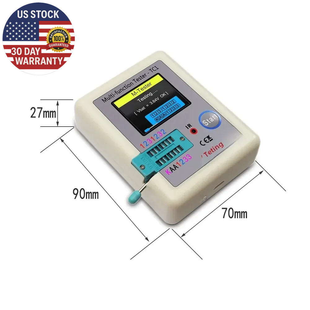 LCR TC1 1.8" TFT LCD Display Multi-Meter Transistor Tester Diode Triode Capacito