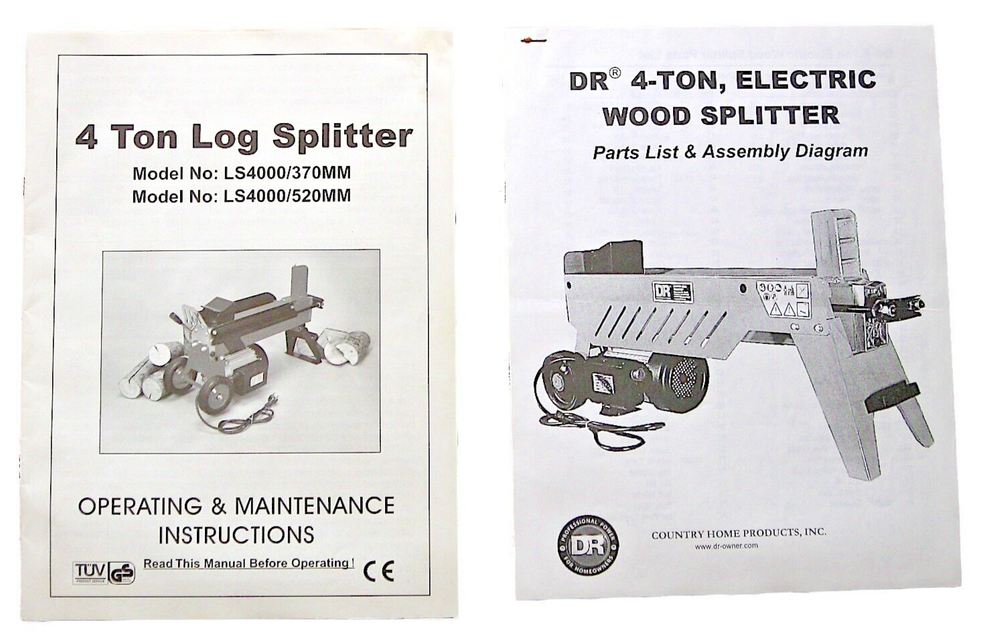 Hydraulic 4 Ton Log Splitter Manual