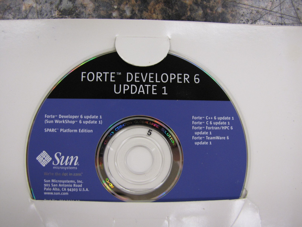 SUN Microsystem Forte Developer 6 Update Install Kit w/ Manuals CD Software-MP25
