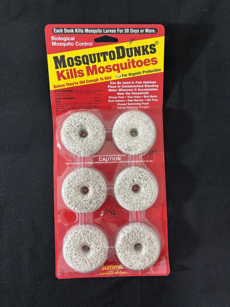 Summit Mosquito Dunks Floating Pod Kill Biologically Safe Method 6 pack