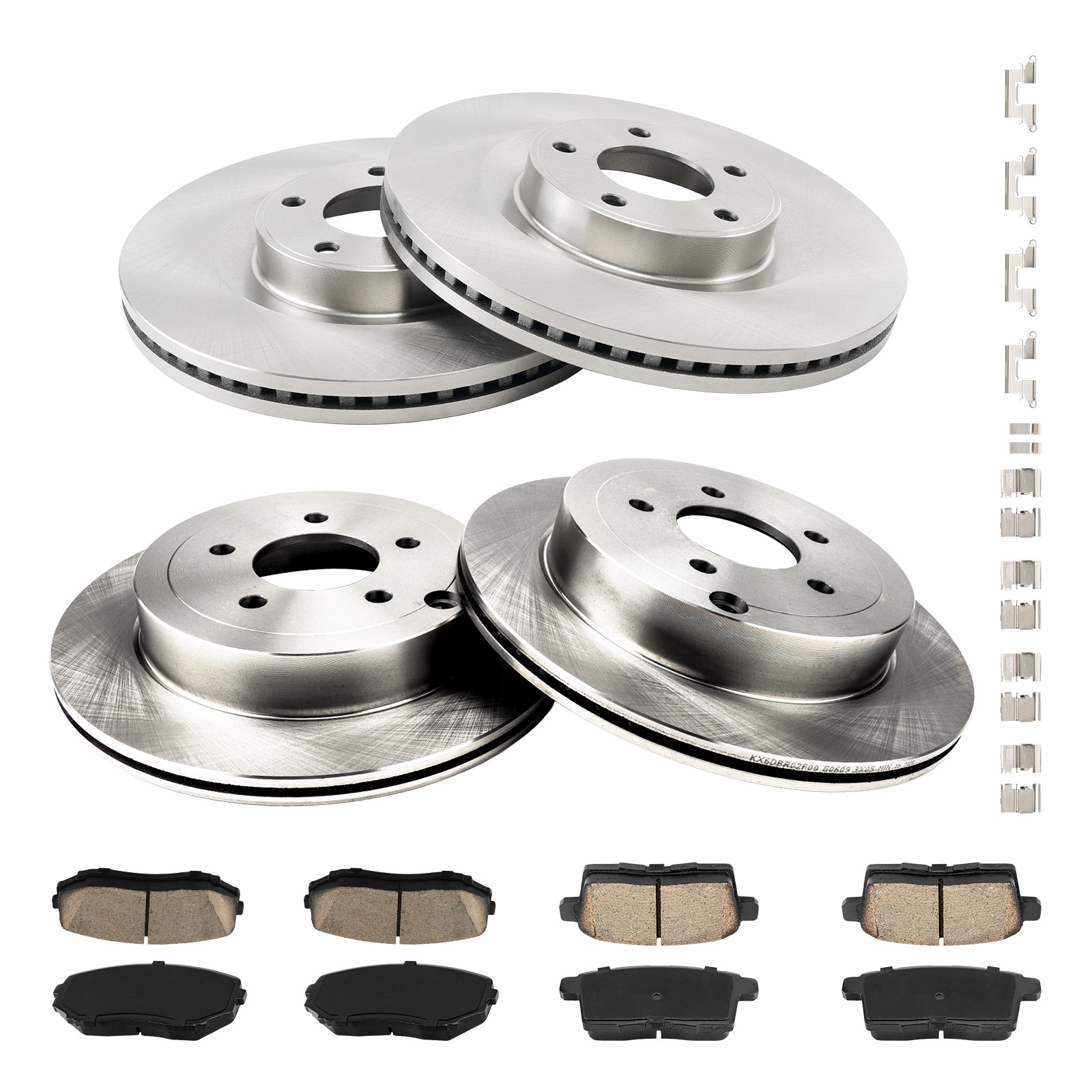 Fit For 2007-2009 Ford Edge V6 3.5L Brake Rotor Pads Kit Front and Rear 54154