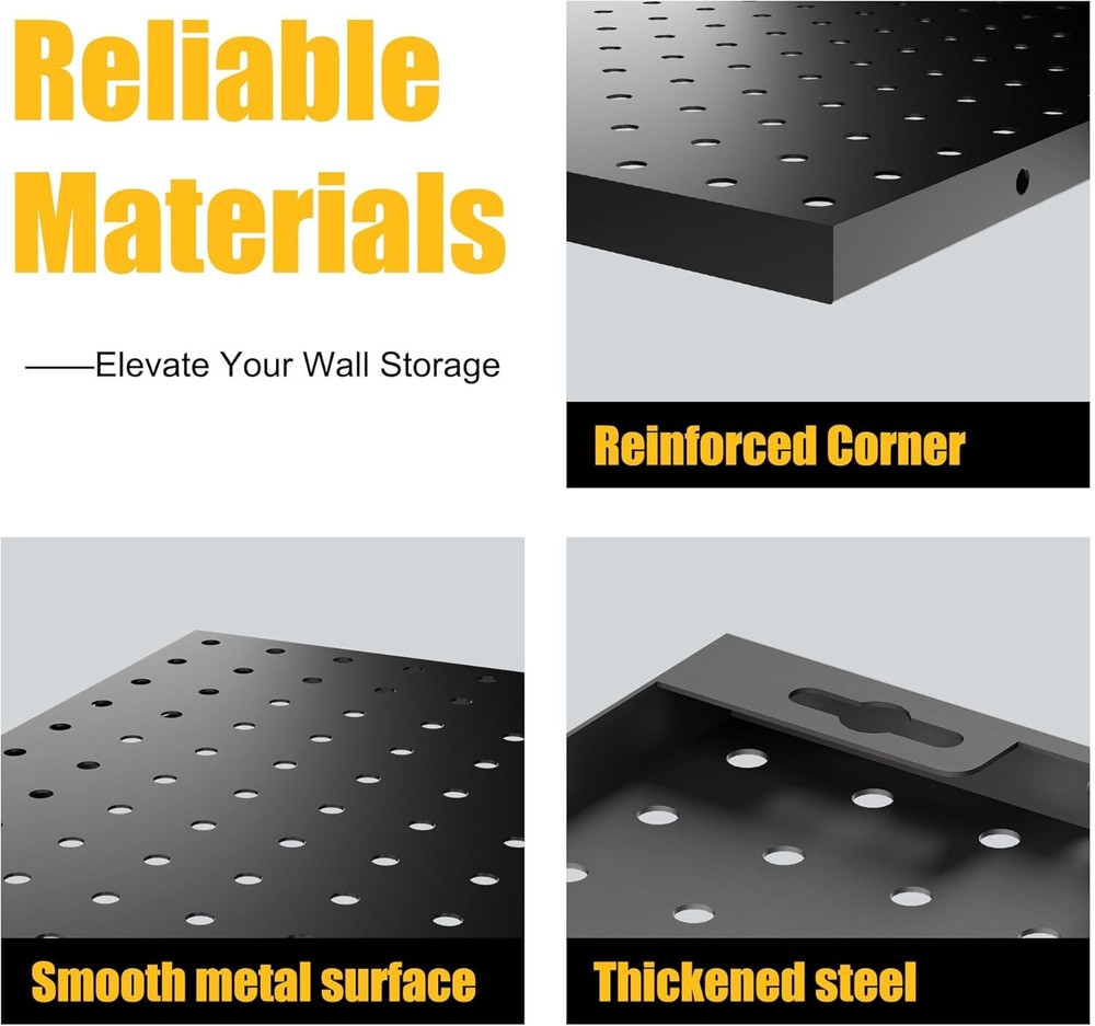 Hanging Panel Set, includes 4 metal hanging panel faces and 50 hooks