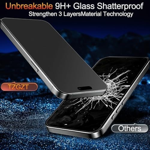 (Anti-Blue Light) 3 Pack for Iphone 17 Pro Max Matte Screen Protector Tempered G