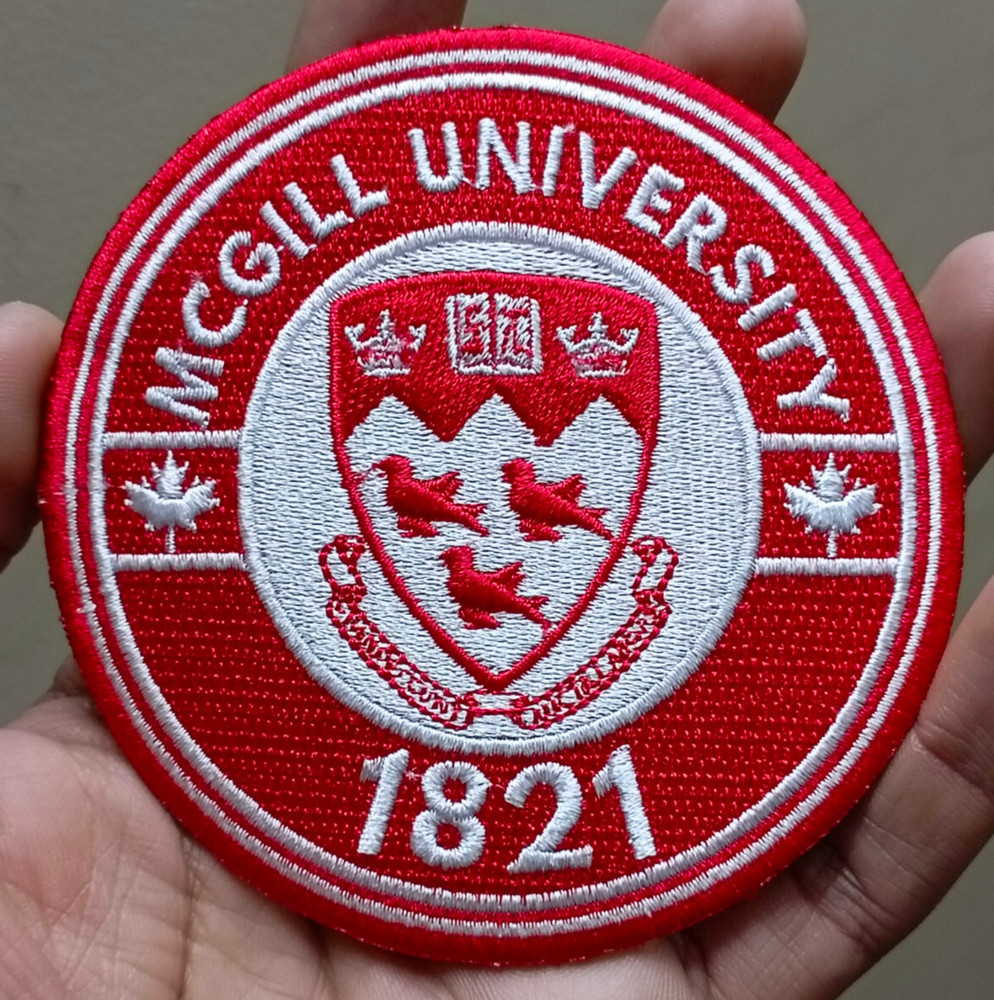 McGill University Logo Iron On Patch - Sew Patch - Embroidered Patch 3.9"