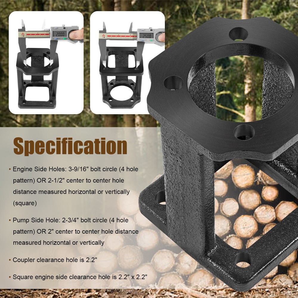 Log Splitter Hydraulic Pump Mount Replacement Brackets for 5-7 Hp Engines