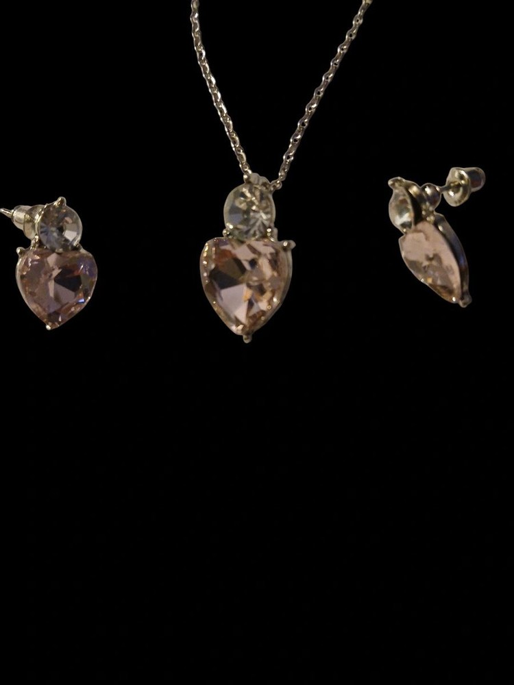 Pink Stone with Cubic Zirconia Set