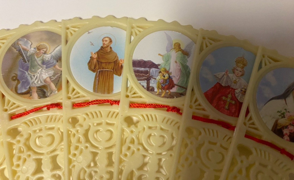 Saints Celluloid Panel Small Fan, New #AB-042