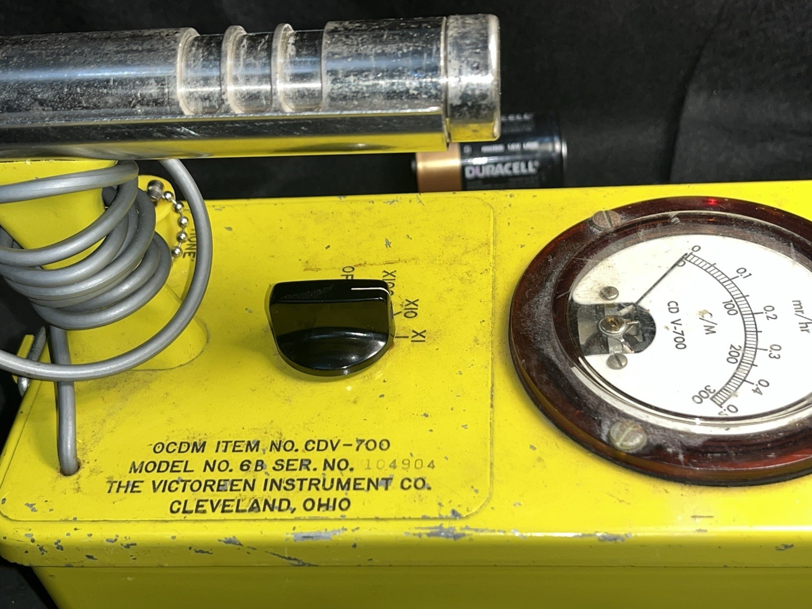 Victoreen Civil Defense Geiger Counter, Item # CDV-700, Model No. 6B