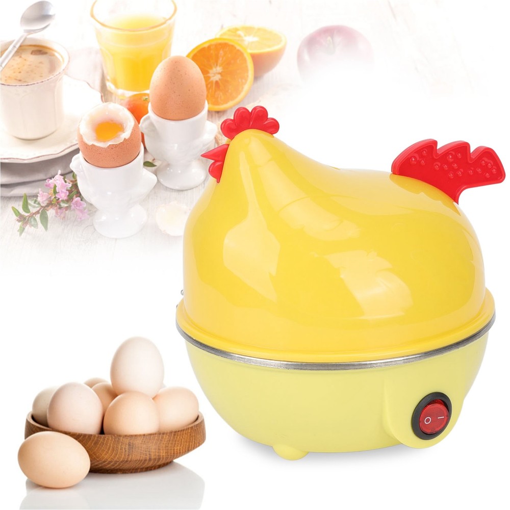 Electric Egg Cooker Multifunction Chicken Shape Rapid Egg Boiler 7 Egg Capacity
