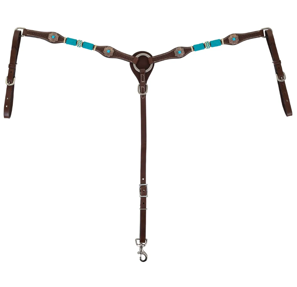 Circle Y Turquoise Round-Up Breast Collar