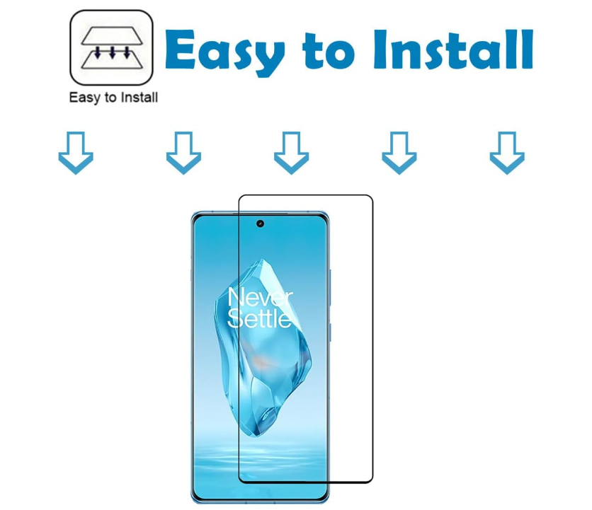 For OnePlus 12R Screen Protector with Camera Lens Protector 9H Hardness