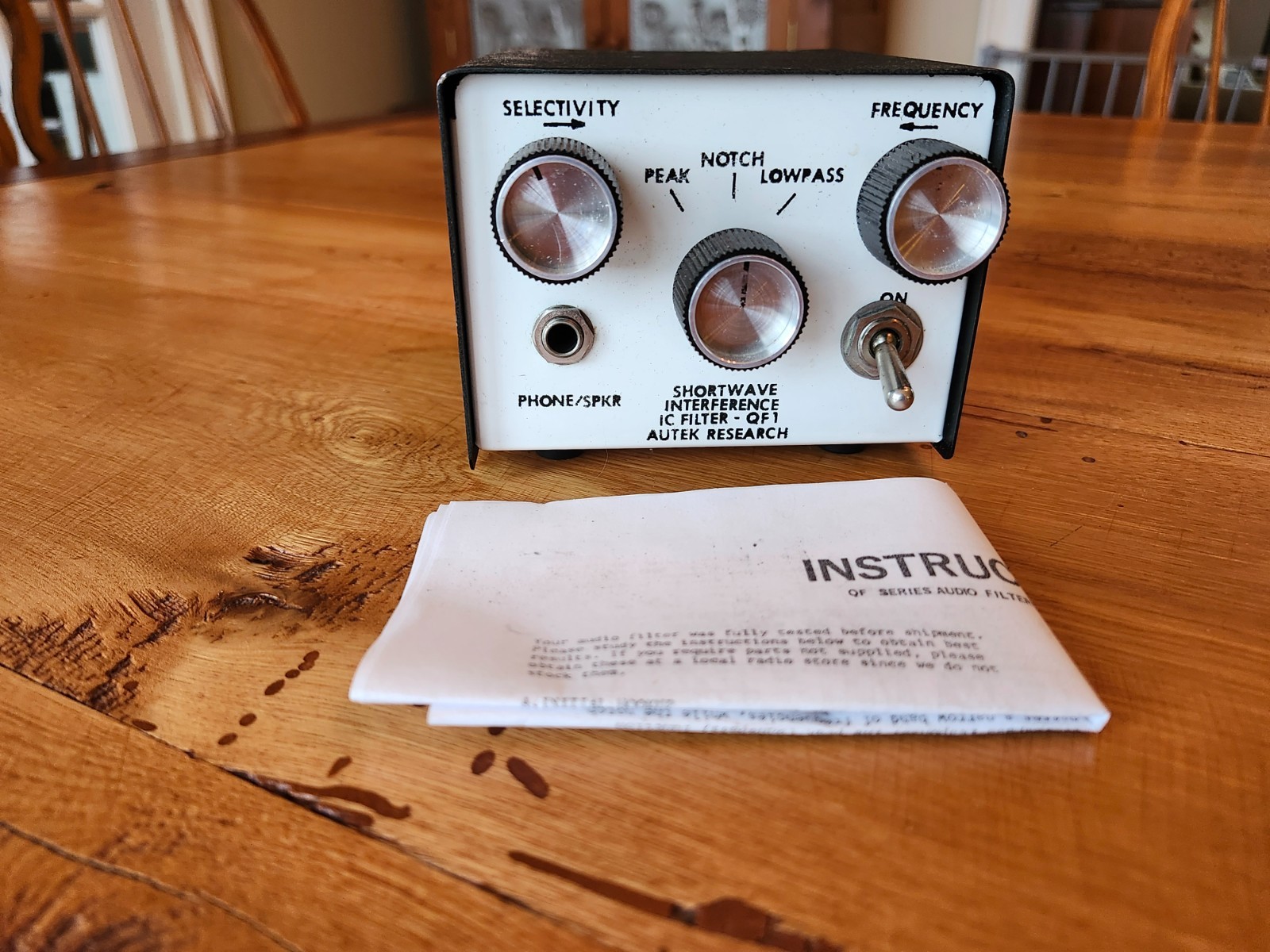 AUTEK SHORTWAVE INTERFERENCE IC FILTER MODEL QF-1