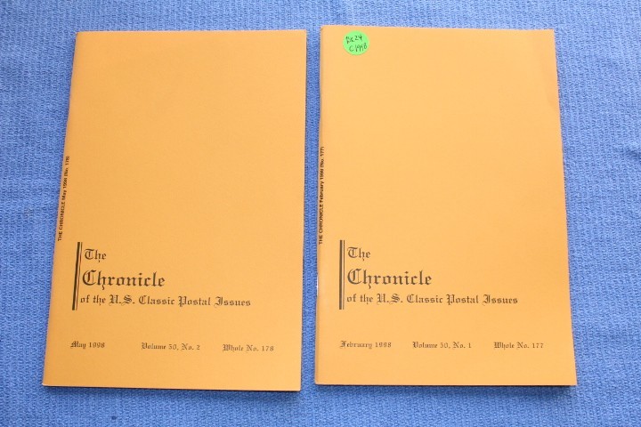 The Chronicle of US Classic Postal Issues Partial year 1998 BlueLakeStamps Great