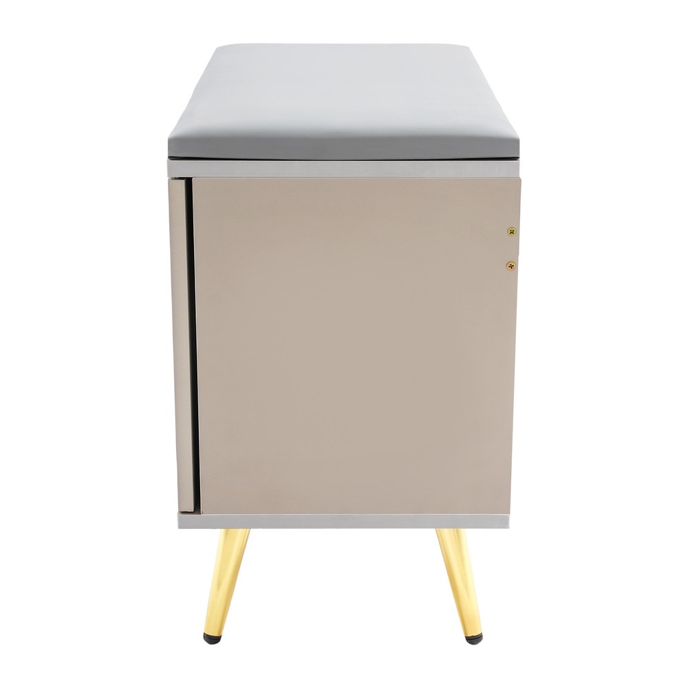 Freestanding Shoe Storage Bench Rectangular Shoe Bench with Cabinet Storage NEW