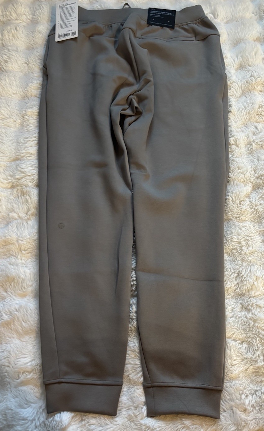 Lululemon Smooth Spacer Jogger Sweat Pants Warm Ash Gray Mens Large - FAST SHIP!