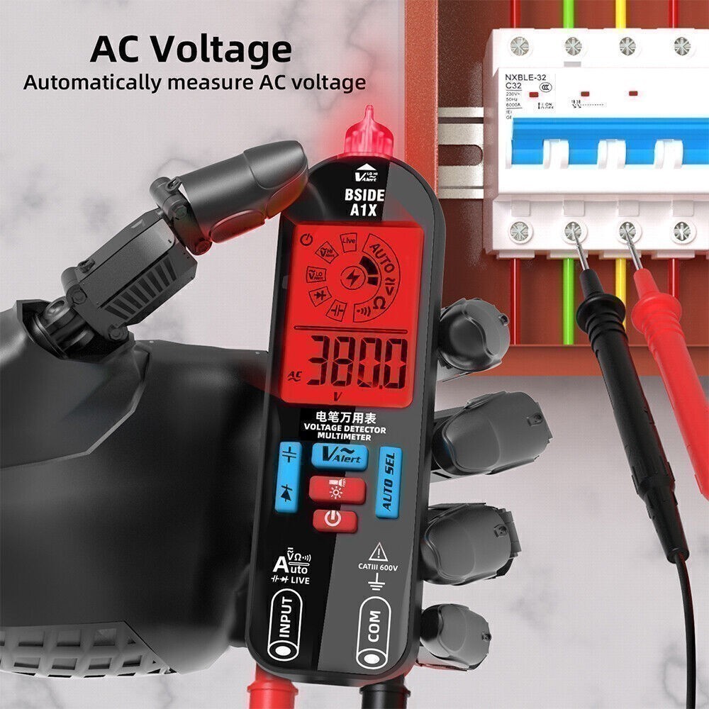 Smart Digital Multimeter Tester Rechargeable Electrical Voltmeter AC DC Bylkktcd