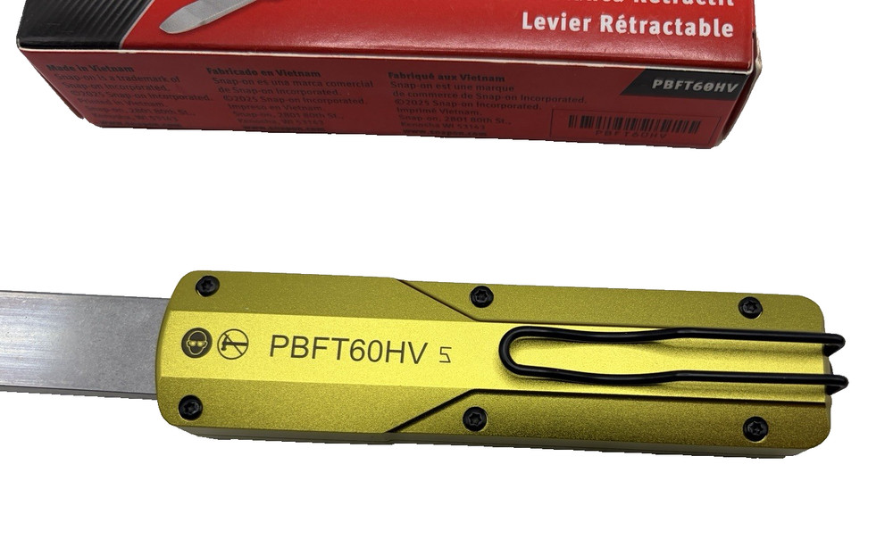 Snap on Tools High Vis Yellow Retractable Pry Bar Tool PBFT60HV New