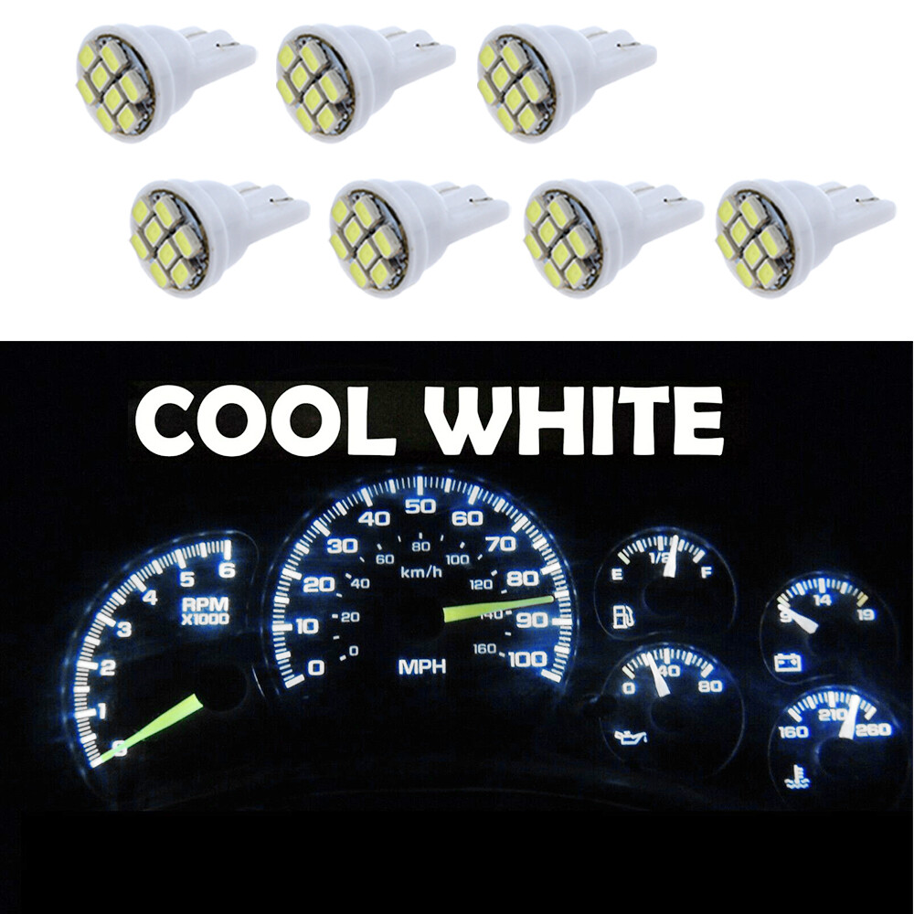 Gauge Cluster LED Dashboard Bulbs Cool White For Chevy GMC 99-02 Silverado Truck