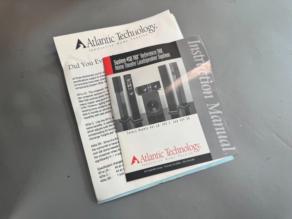 Atlantic Technology 451e LR THX Certified Front Channel Speaker #2