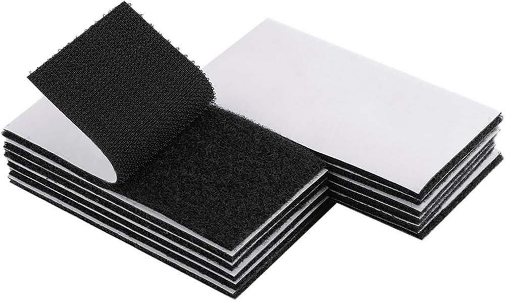 Versatile 2x4 Inch Adhesive Hook and Loop Fasteners - 12 Sets for Every Project