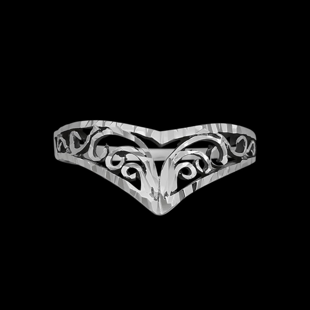 Diamond Cut Flourish Tiara Ring