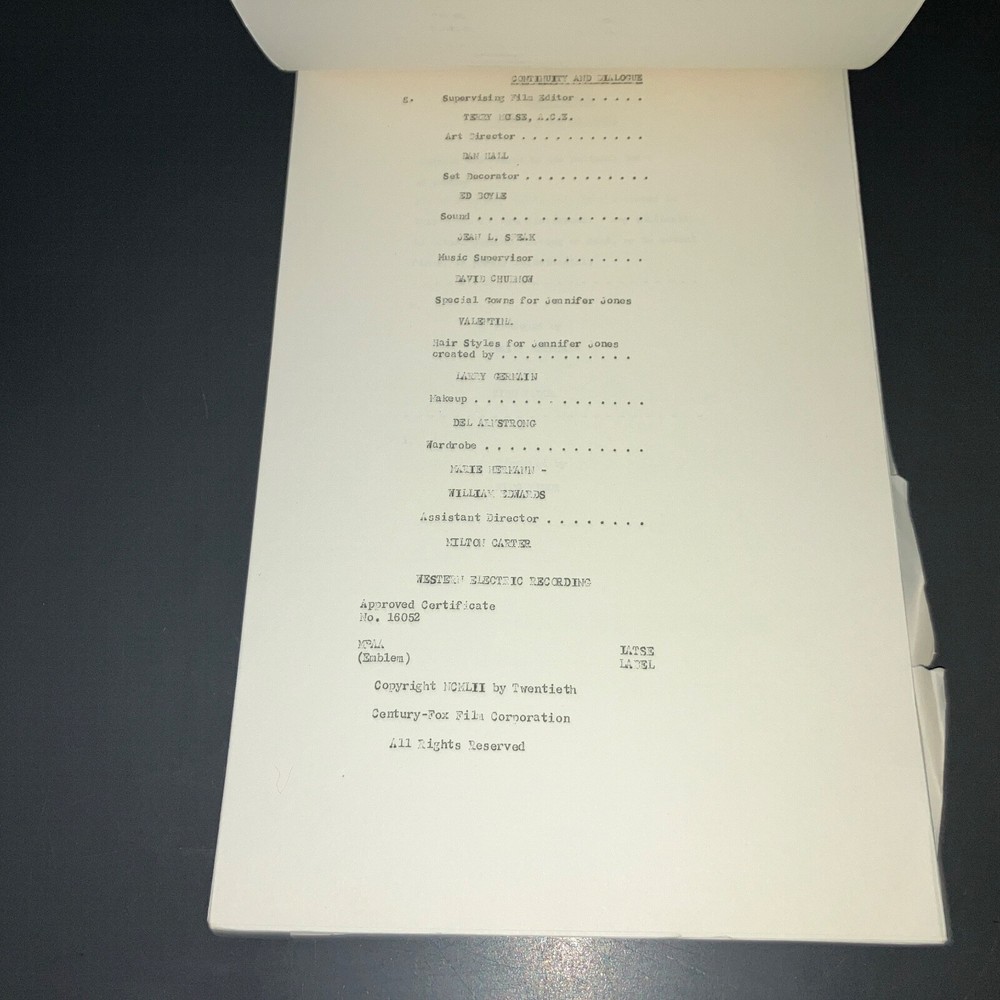 RUBY GENTRY (1952) King Vidor Dialogue & Continuity Scripts+SELZNICK COPIES+COA!