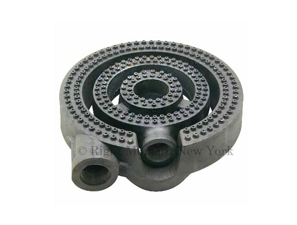 3-Rings Burner with 2 Pipe Fitting for Stock Pot, Wok Range Replacement Parts