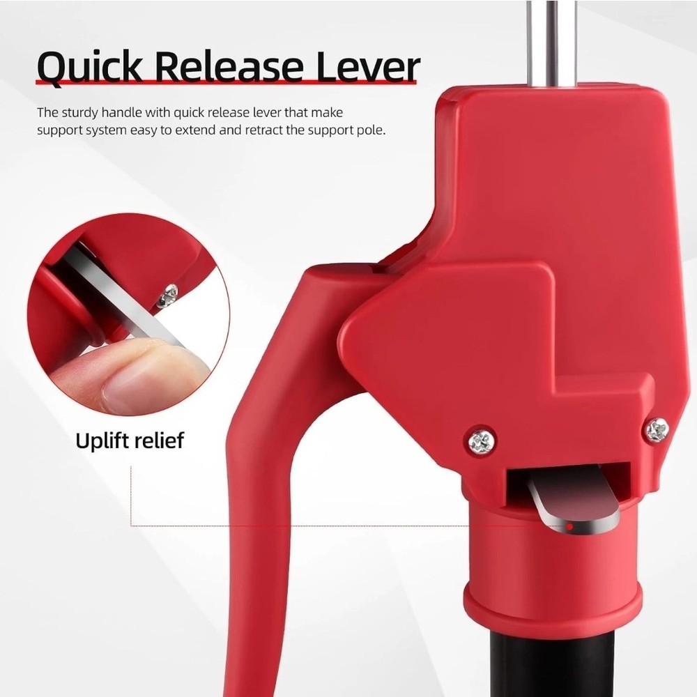 Cabinet Jack Support Pole,2-Pack 19-45 Inch /2Pack, Red