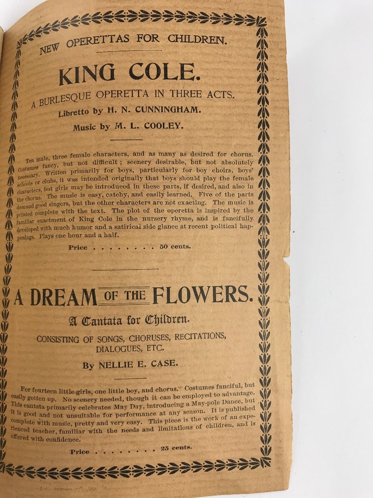 1889 Play Book Script "Enlisted For The War" Bakers Dramatic Publishing Chicago