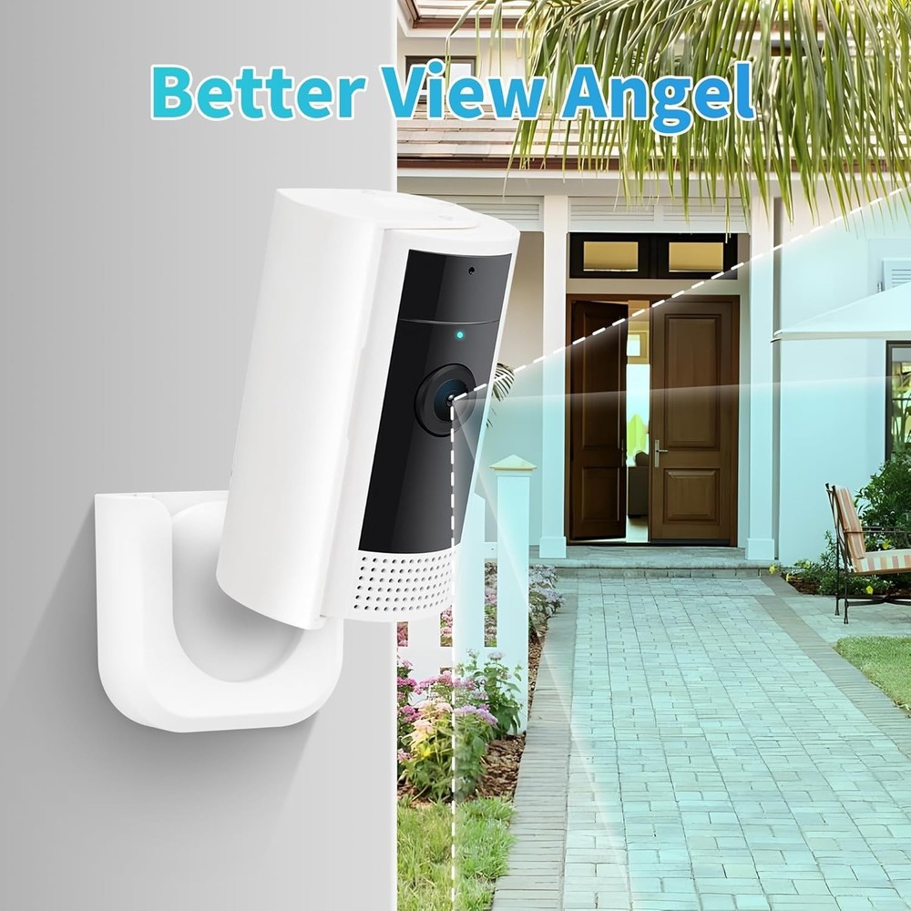 Durable Indoor Camera Mount - 360° Adjustable Wall Bracket, Easy 2 Pack Install