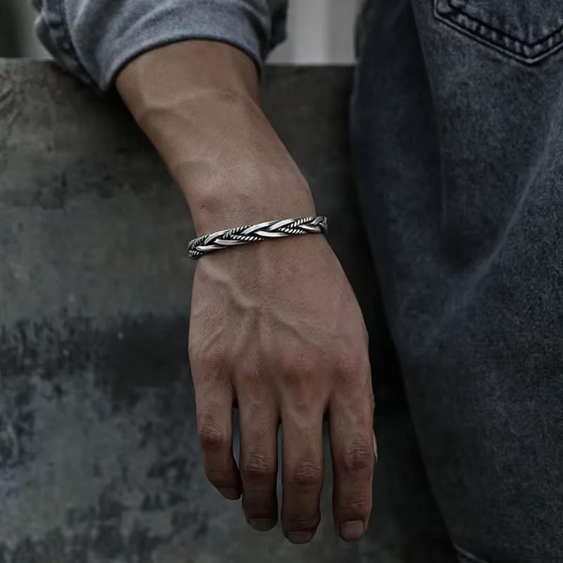Men’s Viking Bangle Bracelet Adjustable & Gift Bag