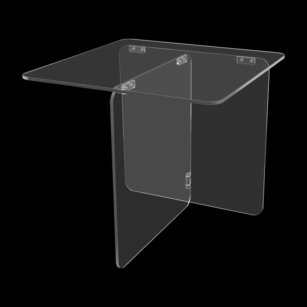 Acrylic Side Table, End Table, Free Standing Clear Modern Bedside Table