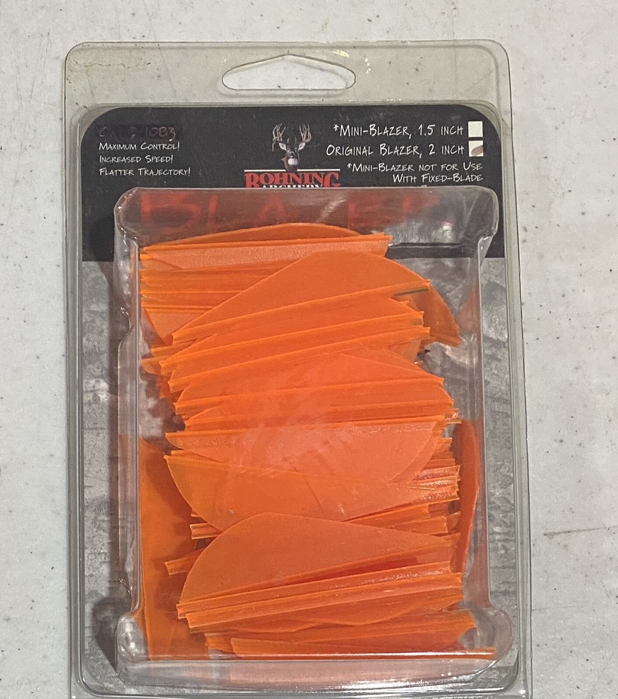 Bohning Blazer Archery Vane (100-Pack), Translucent Orange