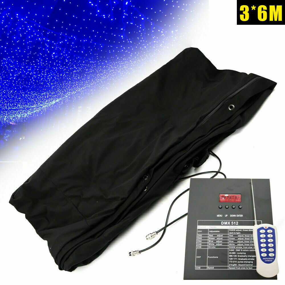LED Star Backdrop 6m × 3m | DMX Control, White & Blue Lights