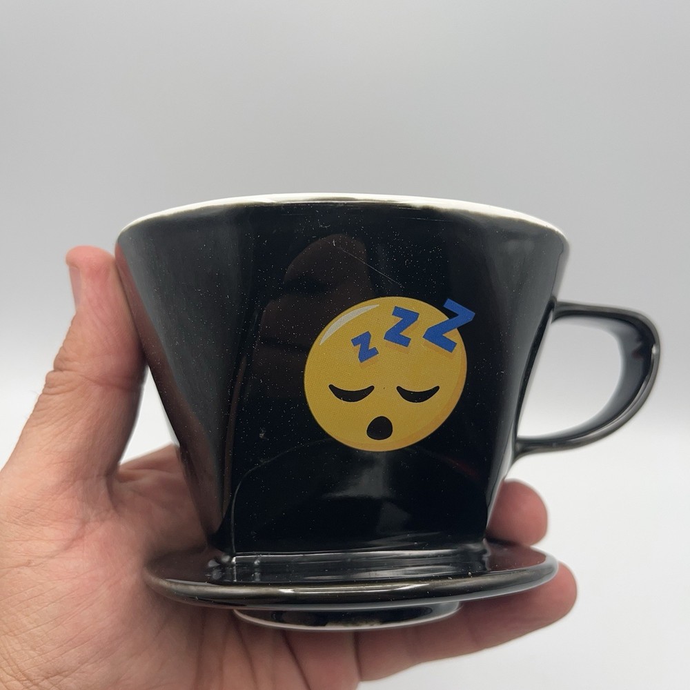 Pour over Coffee Maker, Single Cup Black Ceramic Coffee Dripper